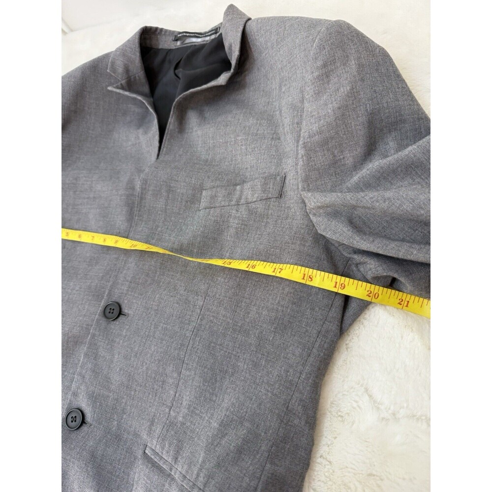 HM Slim Fit Blazer Mens 38R Gray  Elbow Patches Two Button - Picture 4 of 13